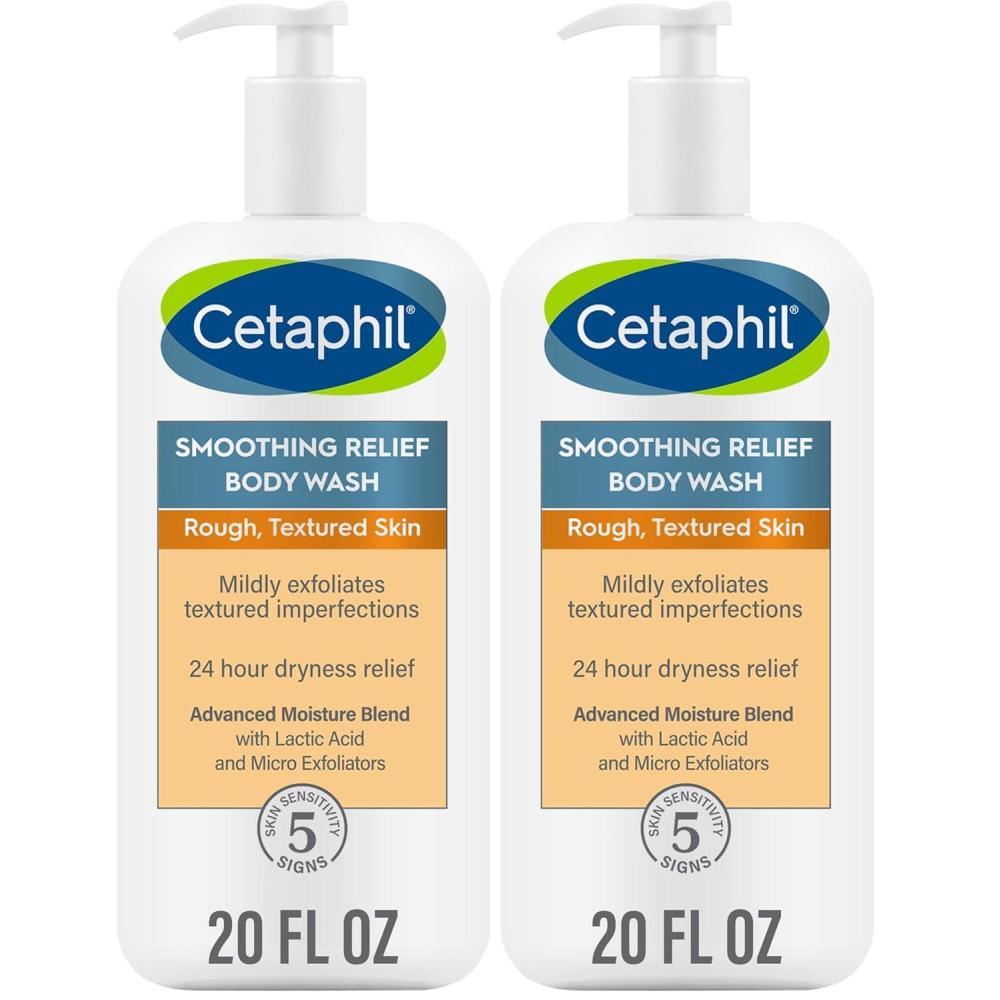 Cetaphil Ultra Gentle Relaxing Body Wash, For Dry to Normal, Sensitive Skin, 16.9oz, with Aloe Vera, Calendula, Vitamin B5, Hypoallergenic, Dermatologist Tested(20 Fl Oz (Pack of 2))