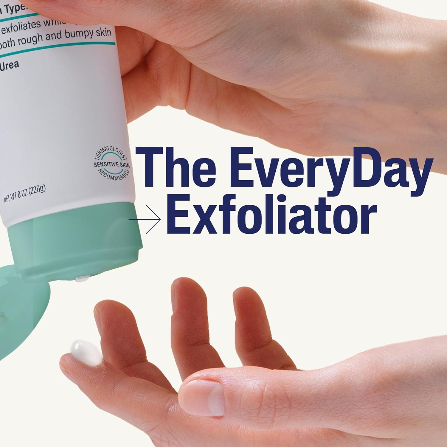 Cetaphil Exfoliating Rough & Bumpy Cream, Lightweight Cream for All Skin Types, 8 oz Tube, 20% Urea, Gently Exfoliates, Refines Skin Texture, Dermatologist Recommended Brand