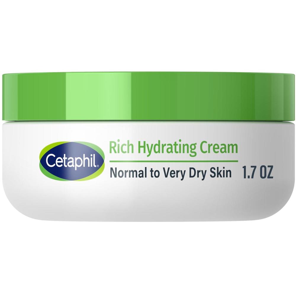CETAPHIL Rich Hydrating Night Cream For Face, With Hyaluronic Acid, 1.7 oz, Moisturizing Cream For Dry To Very Dry Skin, No Added Fragrance, (Packaging May Vary)(1.7 Ounce (Pack of 12))