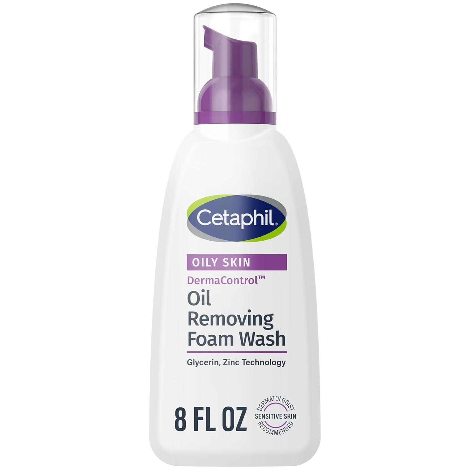 Cetaphil Pro Oil Removing Foam Wash, Foaming Facial Cleanser, Fragrance Free Formula Suitable for Sensitive Skin, 8 Fluid Ounce (Pack of 3)(8 Fl Oz (Pack of 3))