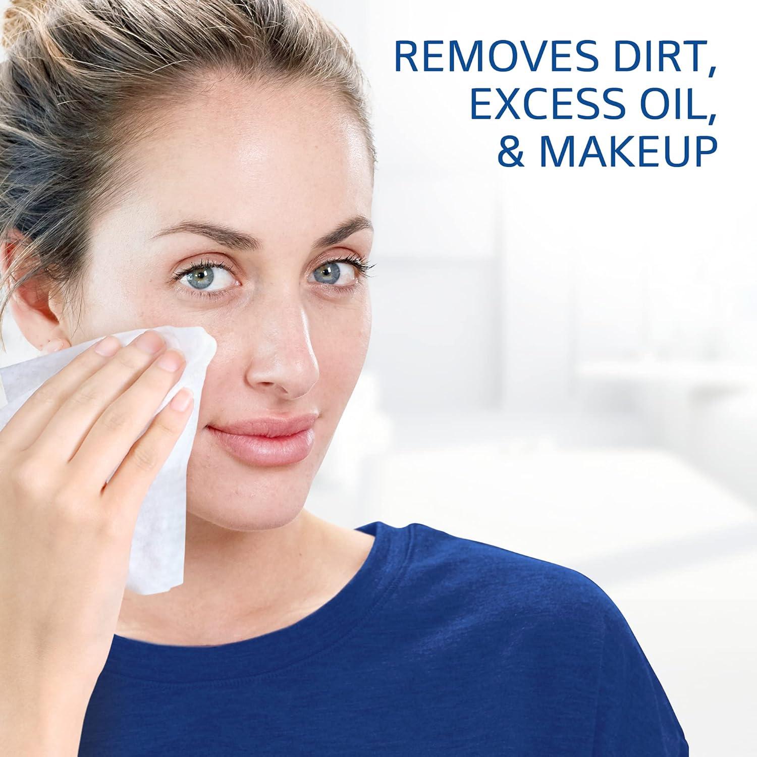Cetaphil Face and Body Wipes, Gentle Skin Cleansing Cloths, 50 Count, Twin Pack, for Dry, Sensitive Skin, Flip Top Closure, Great for the Gym, Travel, in the Car, Hypoallergenic, Fragrance Free(OLD Face Wipes (Pack of 2))