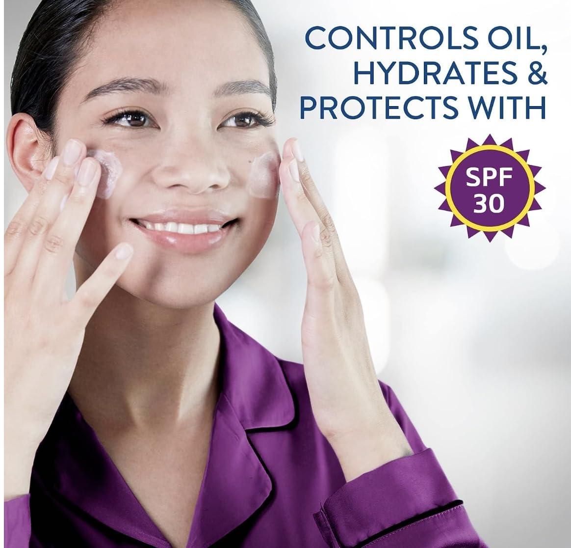 Oil Control Wash & SPF Set, Oil Removing Foam Wash (8 oz) 3 Pack & Oil Absorbing Moisturizer with SPF 30 (4 oz) For Sensitive Oily Skin, Reduces Shine, No Added Fragrance