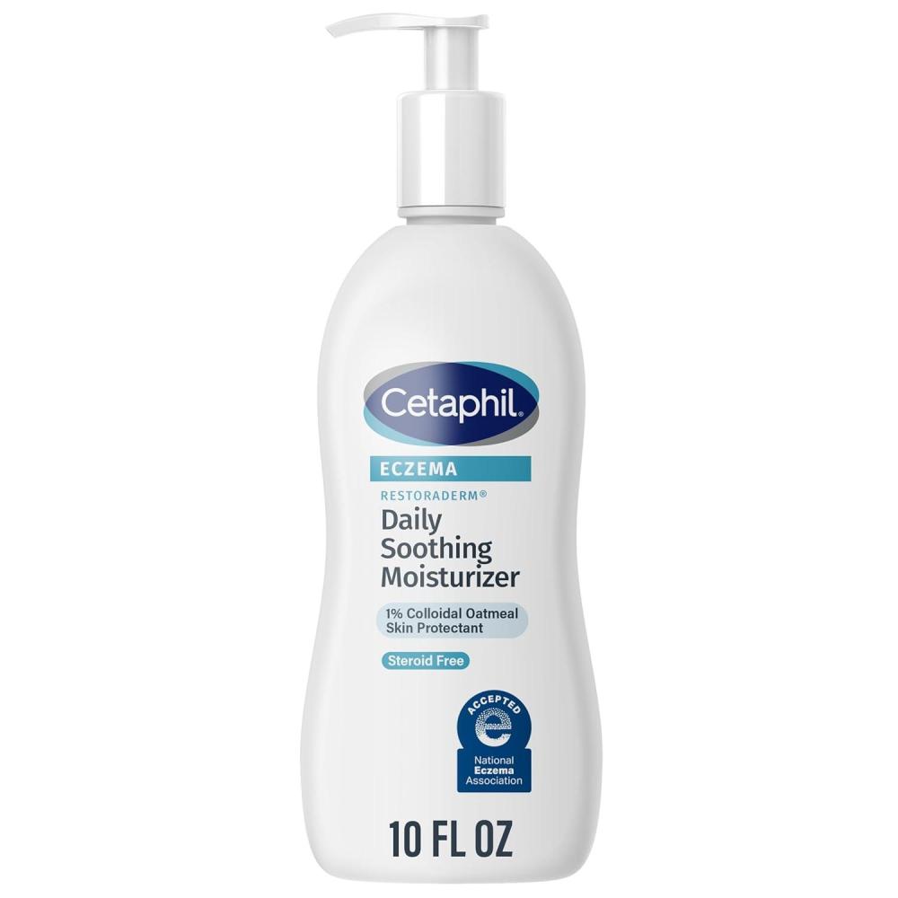 CETAPHIL RESTORADERM Soothing Moisturizer, For Eczema Prone Skin, 10 fl oz, For Dry, Itchy, Irritated Skin, 24Hr Hydration, No Added Fragrance, Doctor Recommended Sensitive Skincare Brand(Unscented)