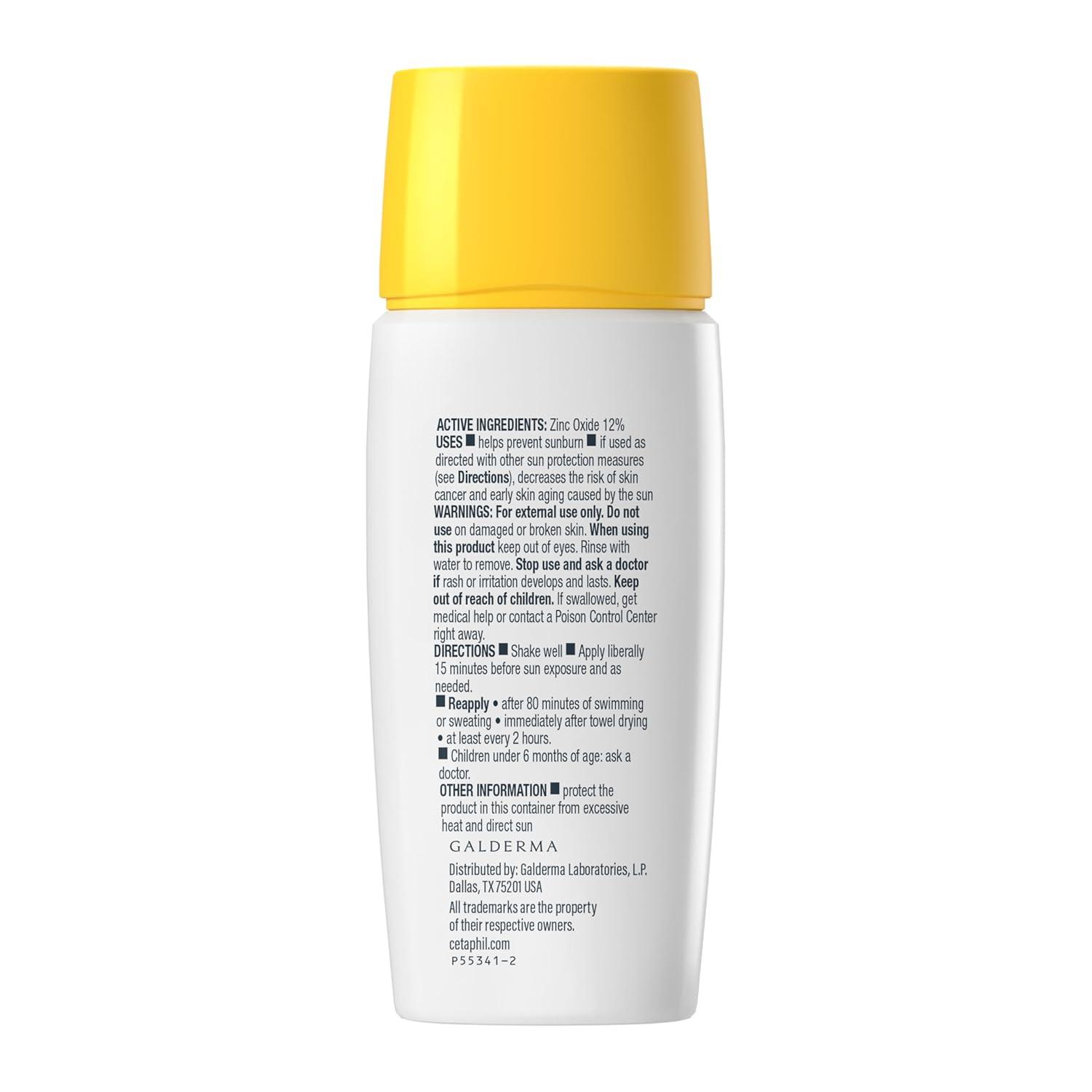 Cetaphil Sheer Mineral Sunscreen Stick for Face & Body, 0.5oz, 100% UVA/UVB Mineral Sunscreen: Zinc Oxide & Titanium Dioxide, Broad Spectrum SPF 50, For Sensitive Skin(SPF 50 Liquid Drops)