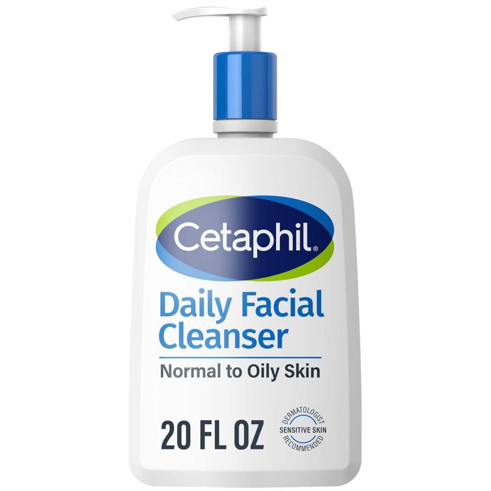 Cetaphil Face Wash, Daily Facial Cleanser for Sensitive, Combination to Oily Skin, 20 oz, Gentle Foaming, Soap Free, Hypoallergenic(20oz (Pack of 1))