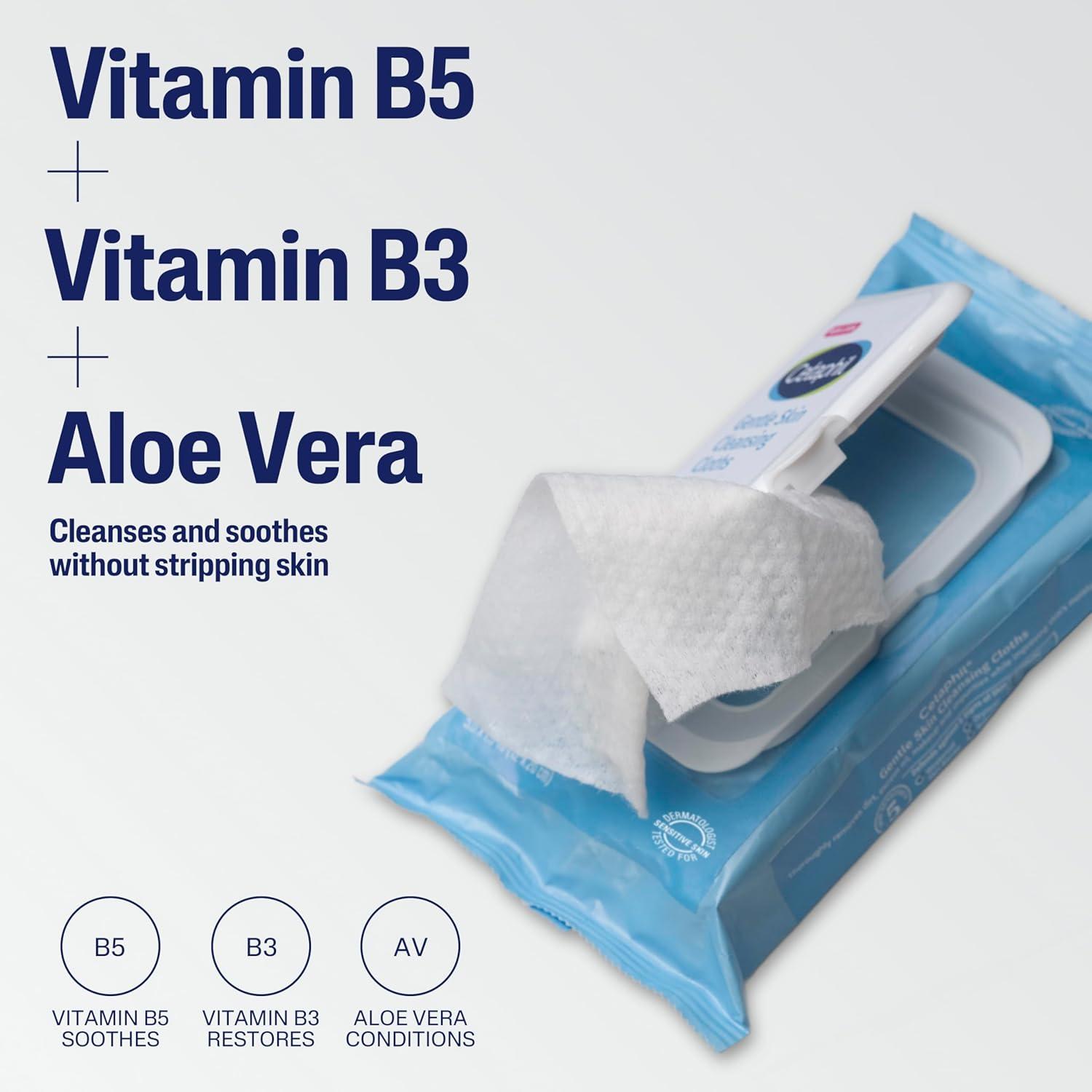 Cetaphil Face and Body Wipes, Gentle Skin Cleansing Cloths, 50 Count, Twin Pack, for Dry, Sensitive Skin, Flip Top Closure, Great for the Gym, Travel, in the Car, Hypoallergenic, Fragrance Free(OLD Face Wipes (Pack of 3))