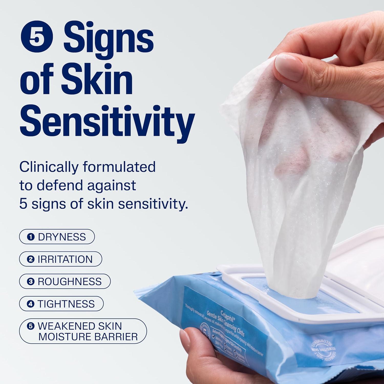 Cetaphil Face and Body Wipes, Gentle Skin Cleansing Cloths, 50 Count, Twin Pack, for Dry, Sensitive Skin, Flip Top Closure, Great for the Gym, Travel, in the Car, Hypoallergenic, Fragrance Free(OLD Face Wipes (Pack of 3))