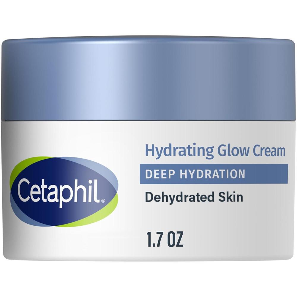Cetaphil Deep Hydration Healthy Glow Daily Face Cream, 1.7 oz, 48 Hour Dry Skin Face Moisturizer for Sensitive Skin, With Hyaluronic Acid, Vitamin E & Vitamin B5(1.7 Ounce (Pack of 1))