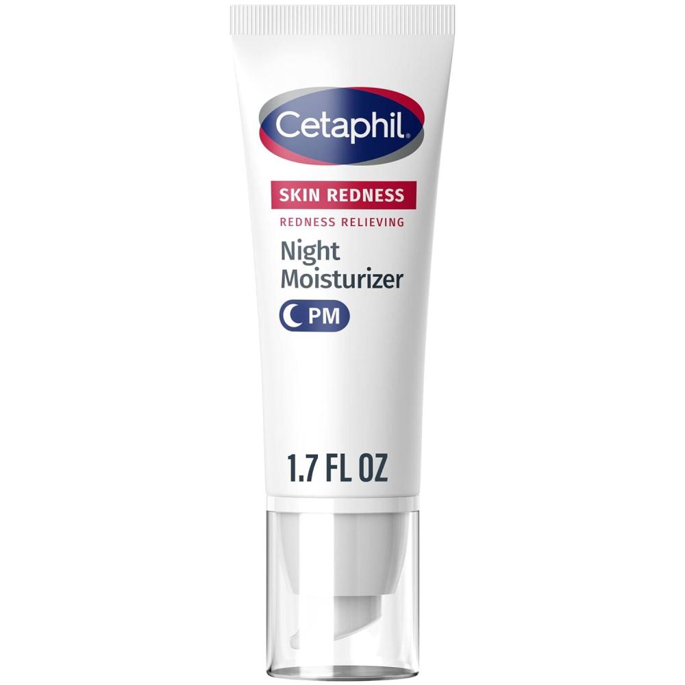 Cetaphil Night Cream, Redness Relieving Night Moisturizer for Face, 1.7 fl oz, For Dry, Redness-Prone Skin, Hypoallergenic, Fragrance Free