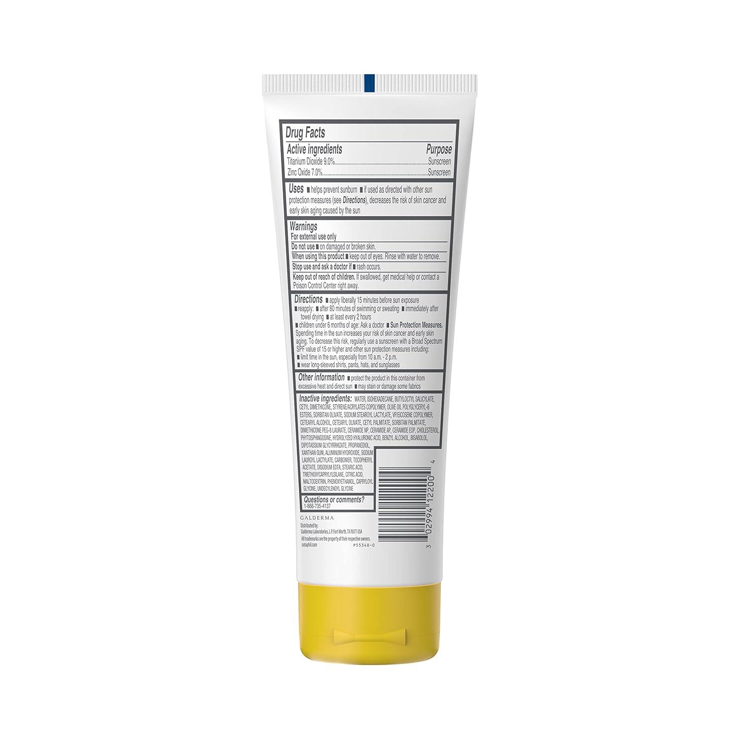 Cetaphil Sheer Mineral Sunscreen Stick for Face & Body, 0.5oz, 100% UVA/UVB Mineral Sunscreen: Zinc Oxide & Titanium Dioxide, Broad Spectrum SPF 50, For Sensitive Skin(SPF 50 Lotion)