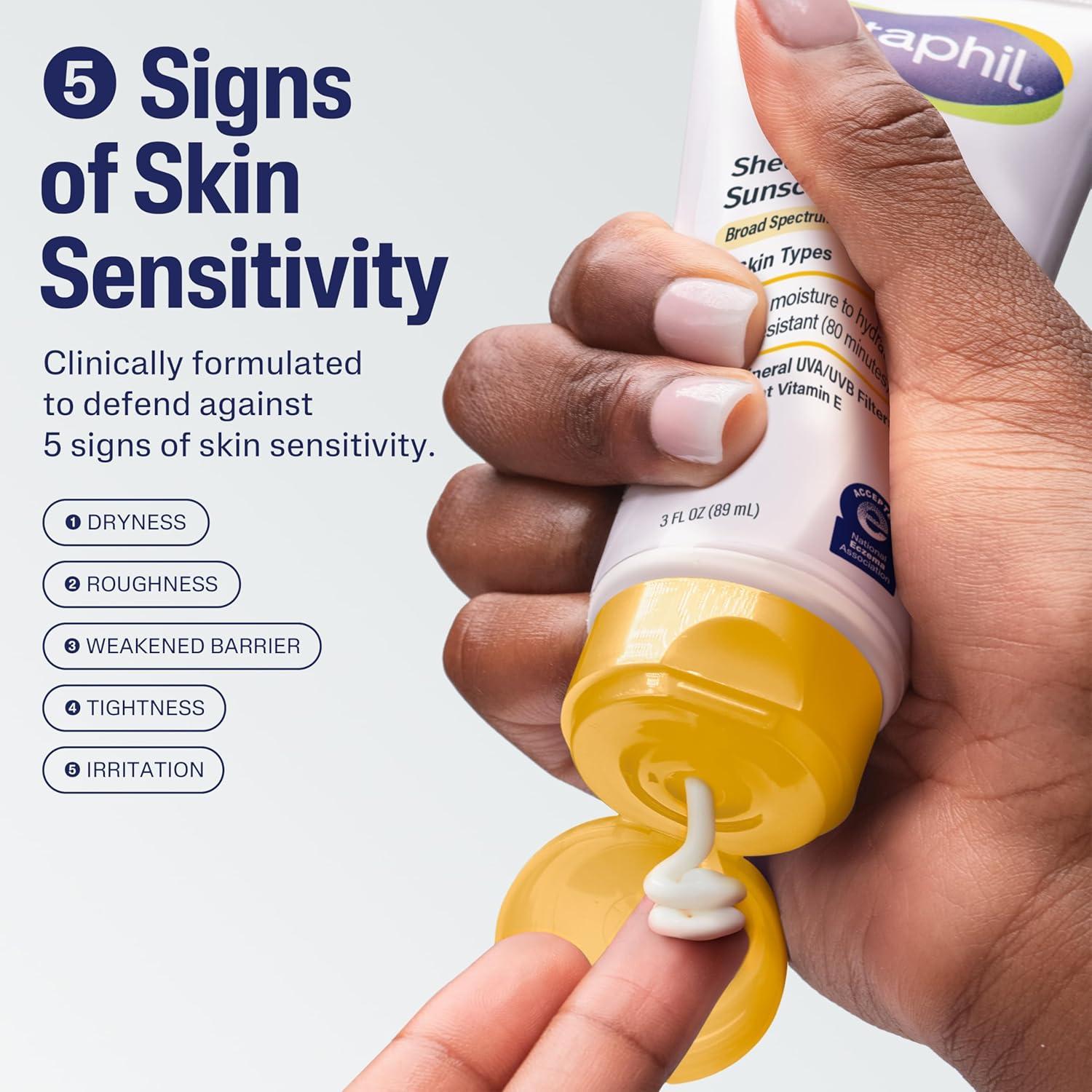Cetaphil Sheer Mineral Sunscreen Stick for Face & Body, 0.5oz, 100% UVA/UVB Mineral Sunscreen: Zinc Oxide & Titanium Dioxide, Broad Spectrum SPF 50, For Sensitive Skin(NEW SPF 50 Lotion)