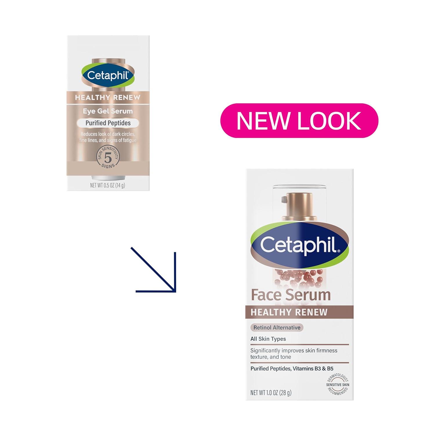 Cetaphil Healthy Renew Anti Aging Face Serum 1 Oz, Retinol Alternative Serum for Face with Niacinamide & Peptides, Skincare for Sensitive Skin with Vitamin B Complex, Fragrance Free(NEW 1oz)