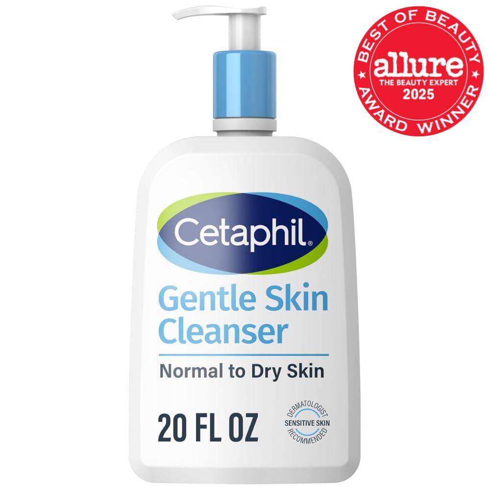 Cetaphil Face Wash, Hydrating Gentle Skin Cleanser for Dry to Normal Sensitive Skin, 20 oz, Fragrance Free, Soap Free and Non-Foaming(20oz (Pack of 1))