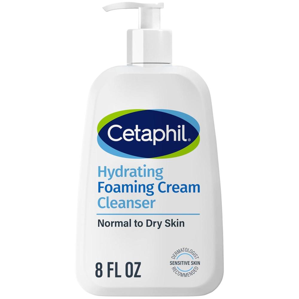 Cetaphil Cream to Foam Face Wash, Hydrating Foaming Cream Cleanser, 16 oz, For Normal to Dry, Sensitive Skin, with Soothing Prebiotic Aloe, Hypoallergenic, Fragrance Free(Unscented)
