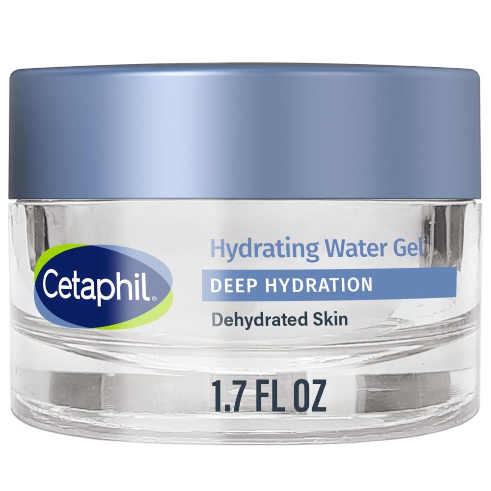 Cetaphil Deep Hydration Skin Restoring Water Gel with Hyaluronic and Polyglutamic Acid, Face Moisturizer, 72 Hour Hydration, For Dry, Dehydrated Sensitive Skin, Fragrance Free, 1.7 oz, Fragrance Free(1.7 Ounce (Pack of 1))
