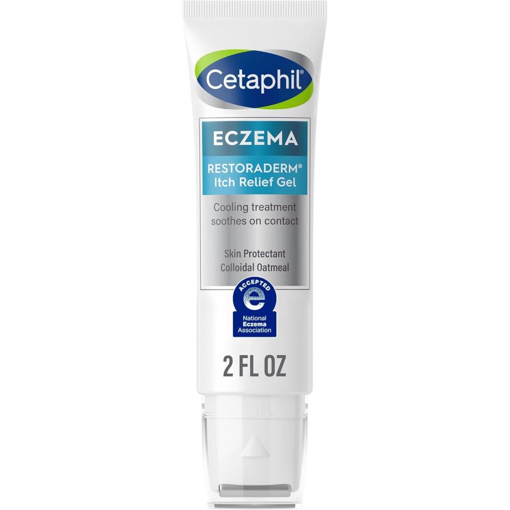 CETAPHIL ECZEMA RESTORADERM Itch Relief Gel, For Eczema Prone Skin, 2 fl oz, Instantly Soothes, 12 Hour Itch Relief, 0.5% Skin Protectant Colloidal Oatmeal, Steroid Free(2 Piece Set)