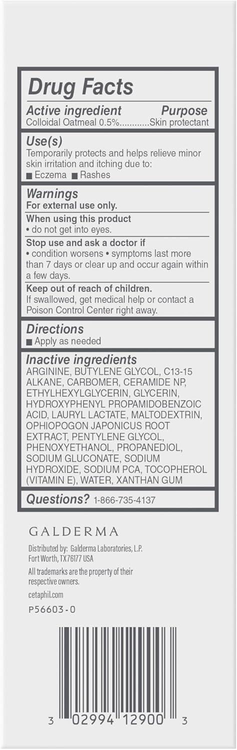 CETAPHIL ECZEMA RESTORADERM Itch Relief Gel, For Eczema Prone Skin, 2 fl oz, Instantly Soothes, 12 Hour Itch Relief, 0.5% Skin Protectant Colloidal Oatmeal, Steroid Free(2 Piece Set)