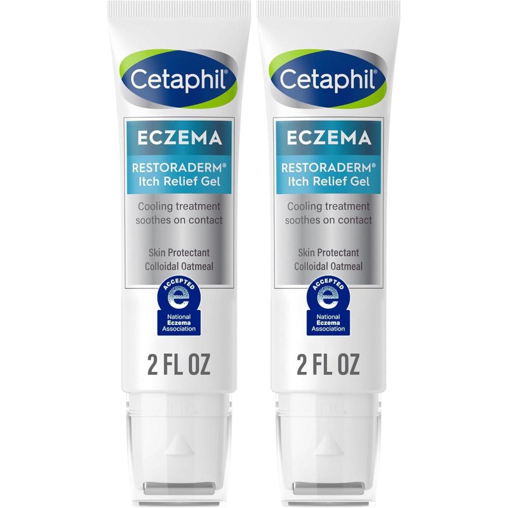 CETAPHIL ECZEMA RESTORADERM Itch Relief Gel, For Eczema Prone Skin, 2 fl oz, Instantly Soothes, 12 Hour Itch Relief, 0.5% Skin Protectant Colloidal Oatmeal, Steroid Free(2 Piece Set (Pack of 2))