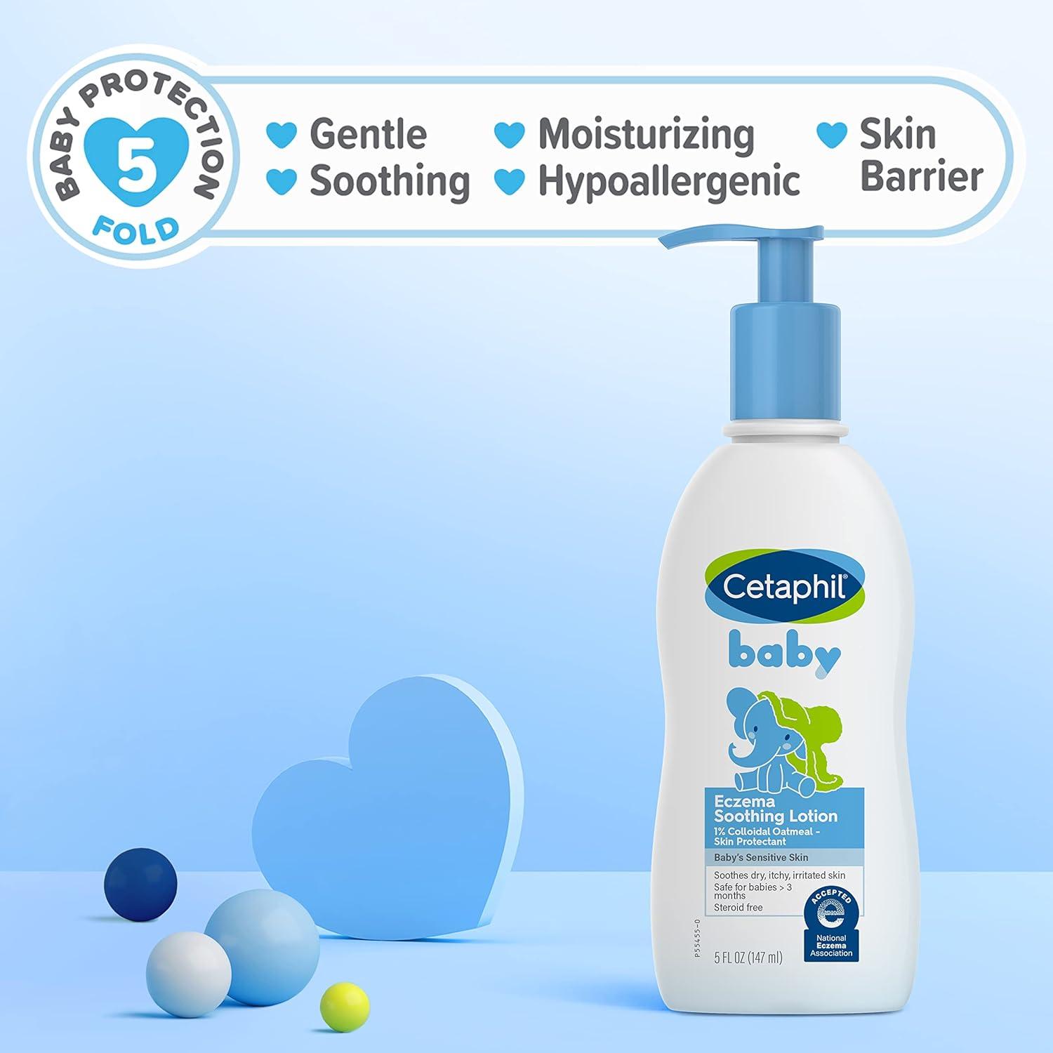 Baby Eczema Soothing Lotion with Colloidal Oatmeal, For Dry, Itchy and Irritated Skin, 5 Fl. Oz(Unflavored)