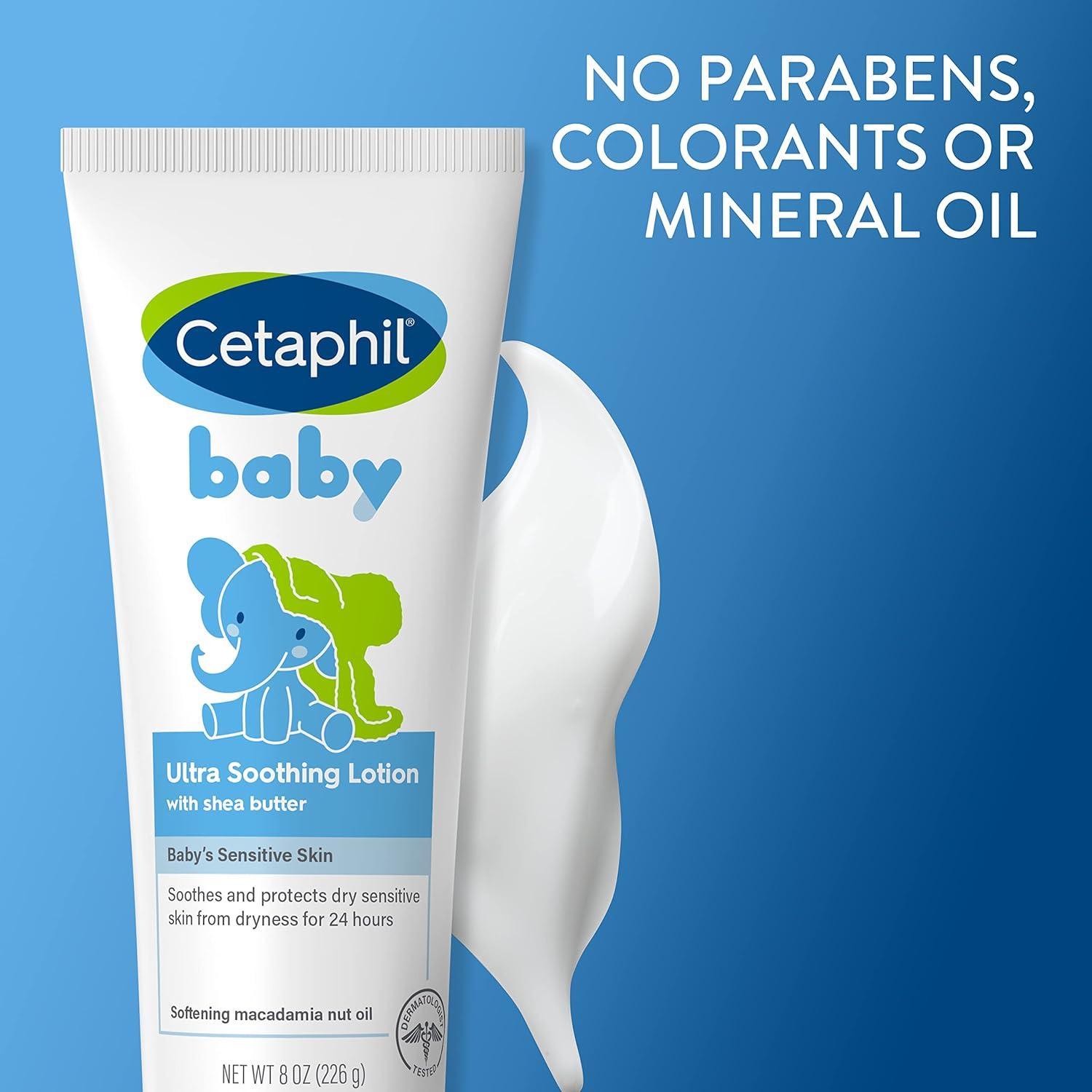 Cetaphil Baby Ultra Soothing Lotion with Shea Butter, Moisturize and Soothe Dry Skin,8 oz(Baby)