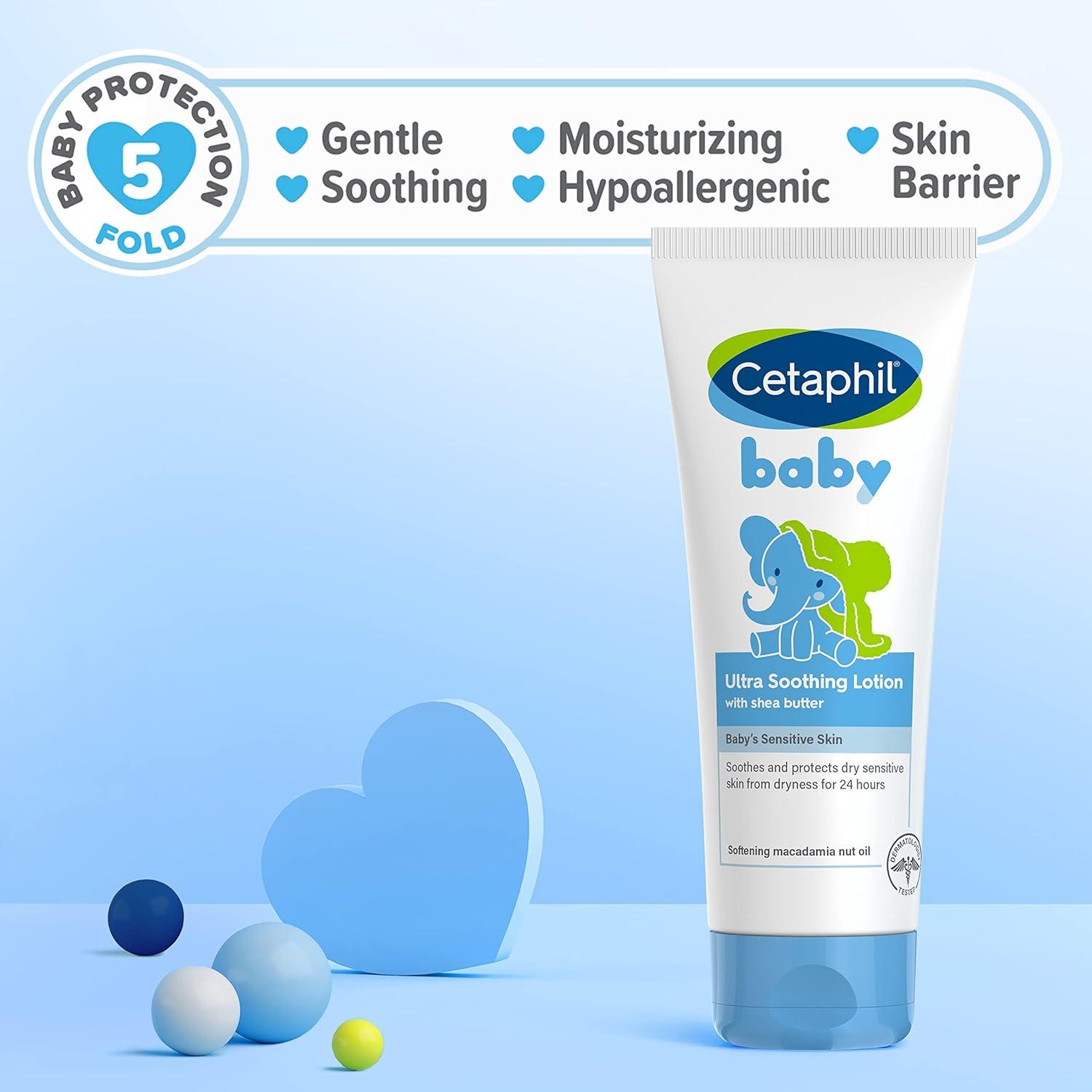 Cetaphil Baby Ultra Soothing Lotion with Shea Butter, Moisturize and Soothe Dry Skin,8 oz(Baby)