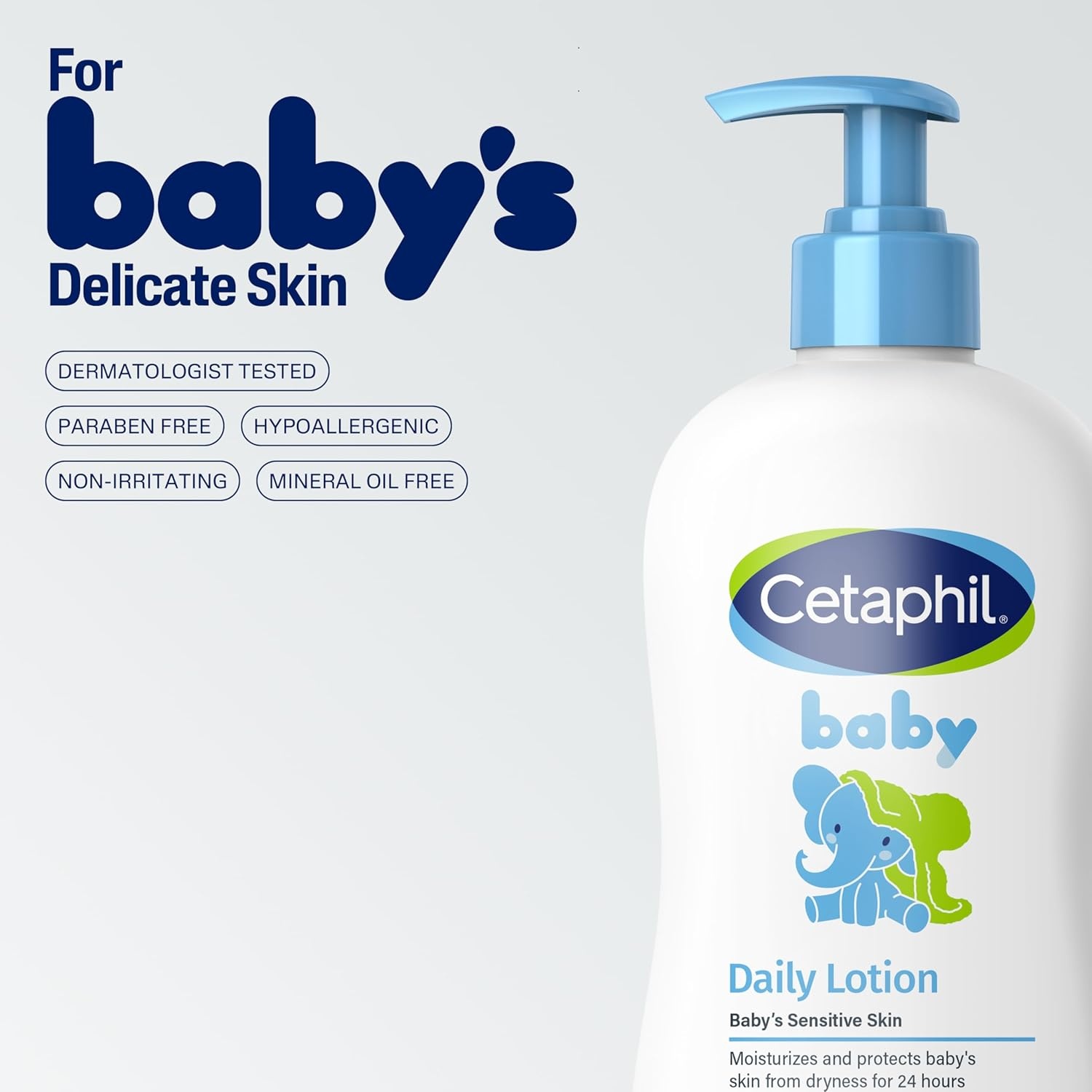 Cetaphil Baby Daily Lotion, Organic Calendula, Sensitive Skin, 13.5 fl oz(13.5 Ounce (Pack of 1))