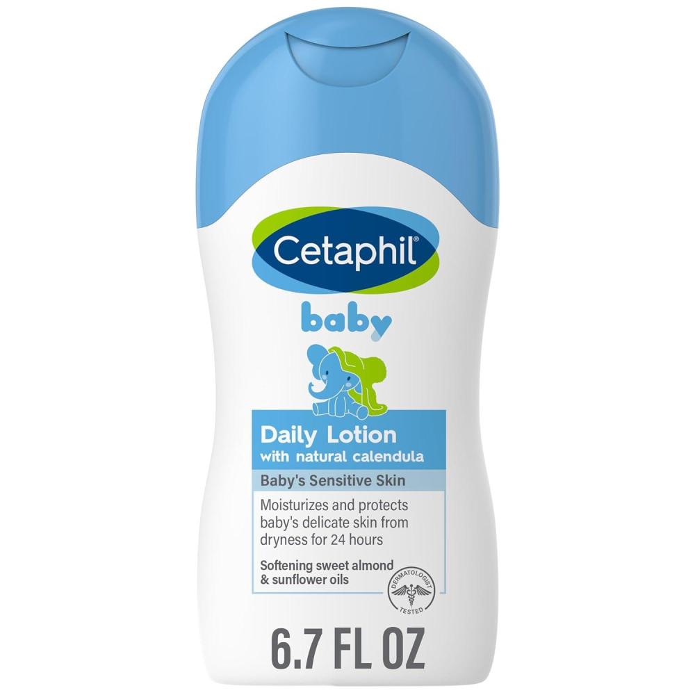 Cetaphil Baby Daily Lotion with Organic Calendula, Hypoallergenic, Sweet Almond & Sunflower Oils,6.7 Fl. Oz (Packaging May Vary)(Almond)