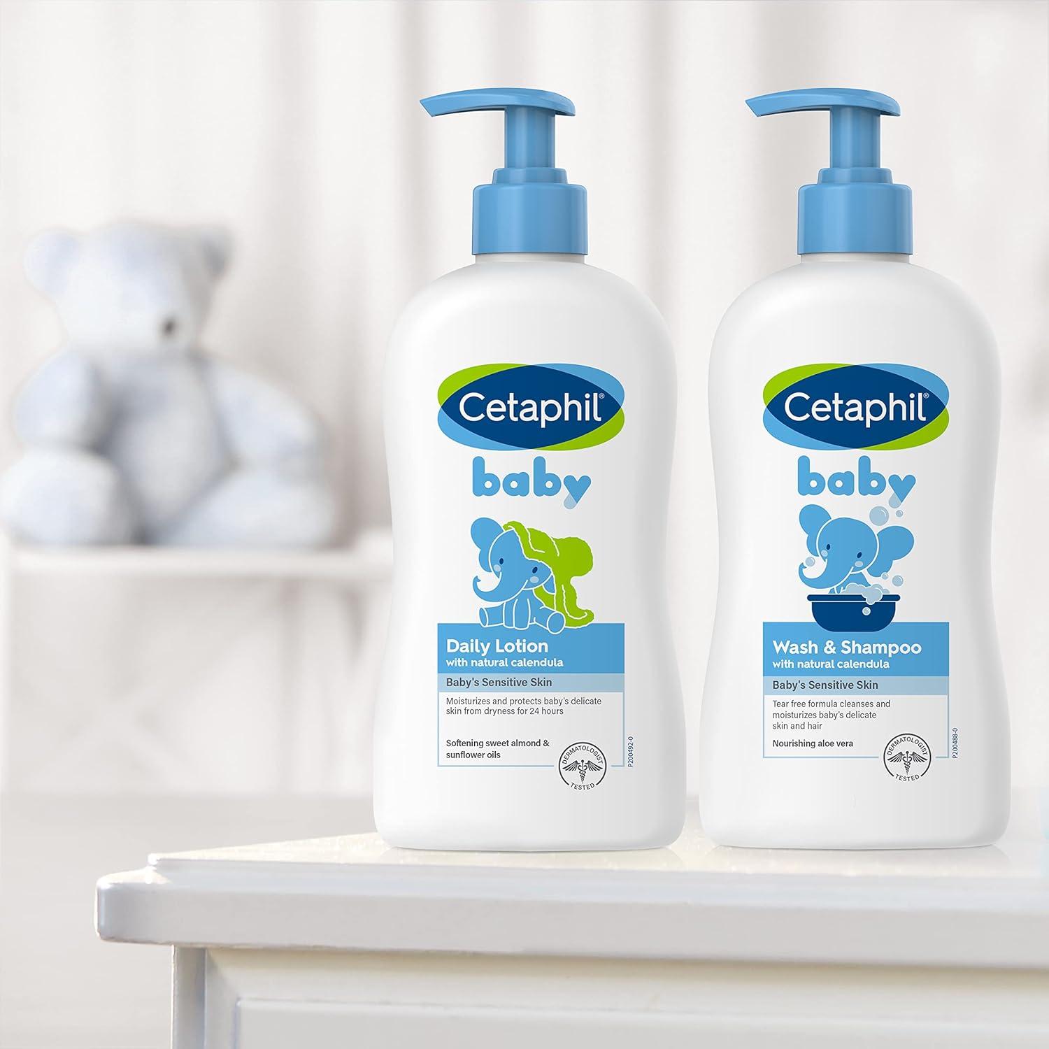 Cetaphil Baby Daily Lotion with Organic Calendula, Hypoallergenic, Sweet Almond & Sunflower Oils,6.7 Fl. Oz (Packaging May Vary)(Almond)