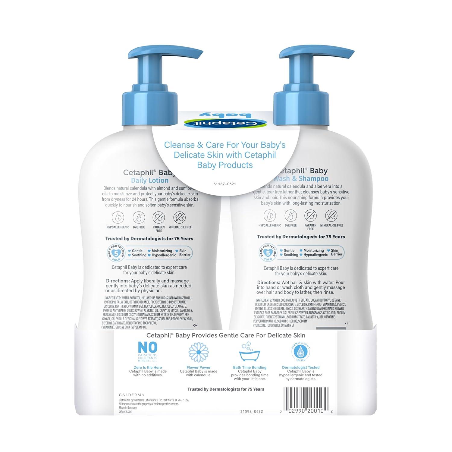 Baby Wash & Shampoo ,Tear Free, Paraben, Colorant and Mineral Oil Free, 13.5 Fl. Oz (Packaging May Vary)(NEW Head to Toe Kit)
