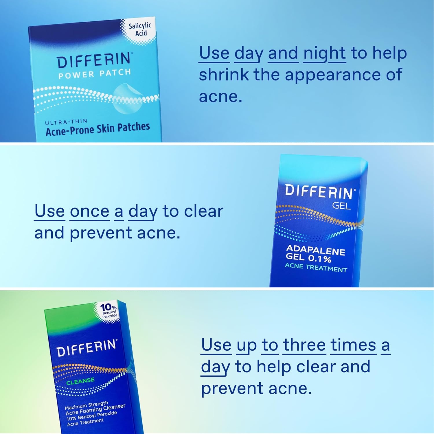 Differin Acne Patches, Pimple Patches for Acne Prone Skin, Formulated with Salicylic Acid and Centella, Fast Triple Action Power Patch for Day & Night, Dermatologist Tested, 36 Count(36 Count (Pack of 12))