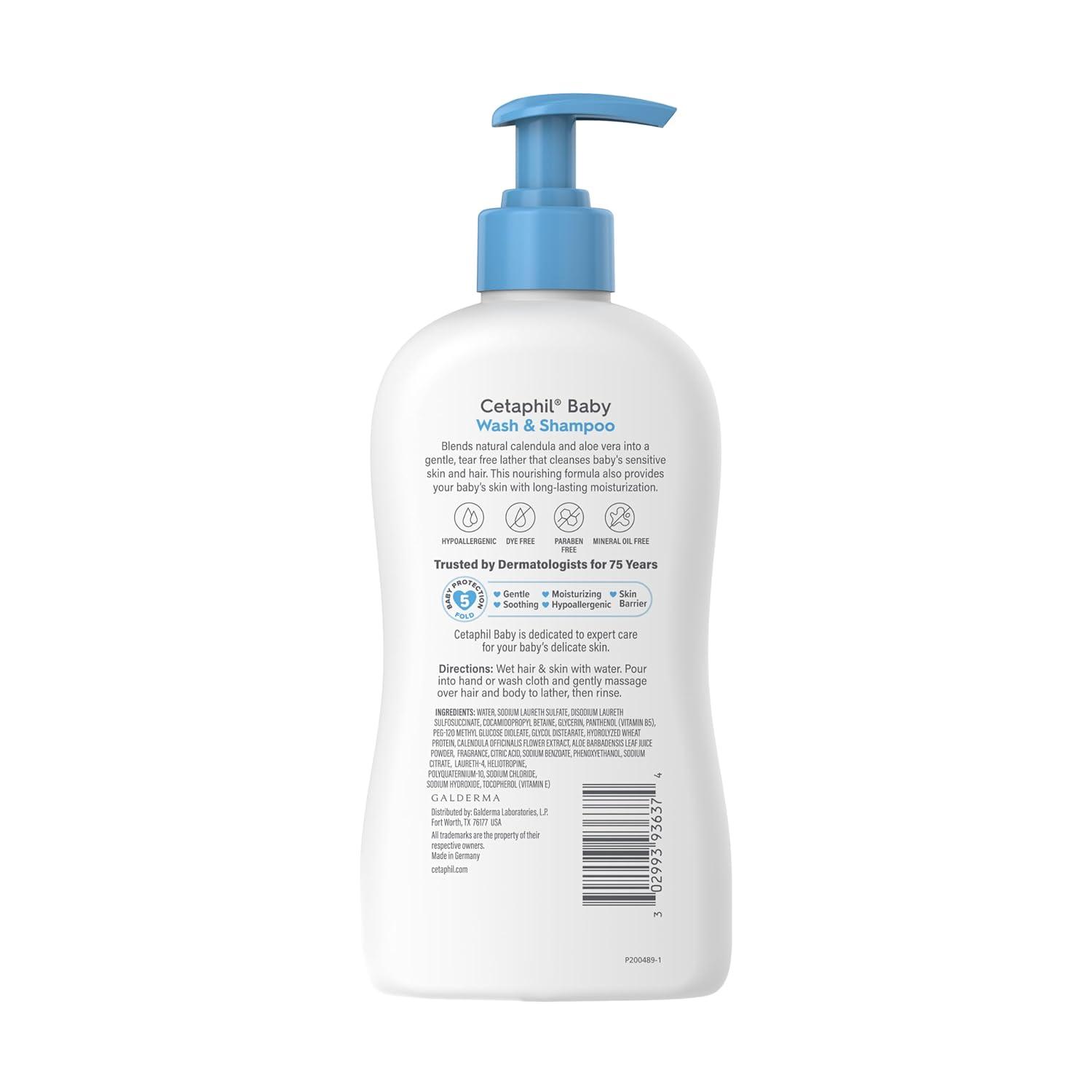 Baby Wash & Shampoo ,Tear Free, Paraben, Colorant and Mineral Oil Free, 13.5 Fl. Oz (Packaging May Vary)(NEW 13.5oz  Wash & Shampoo)