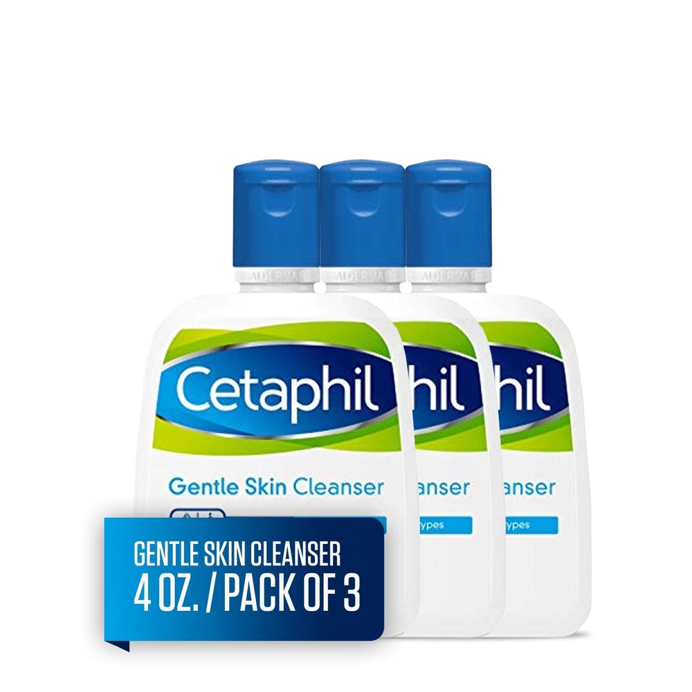 Cetaphil Oil Free Gentle Foaming Cleanser For Dry to Normal, Sensitive Skin, 8oz Pack of 2, Made with Glycerin and Vitamins B5 and E, Dermatologist Tested, Hypoallergenic, Soap and Fragrance Free(OLD 4oz  Pack of 3)