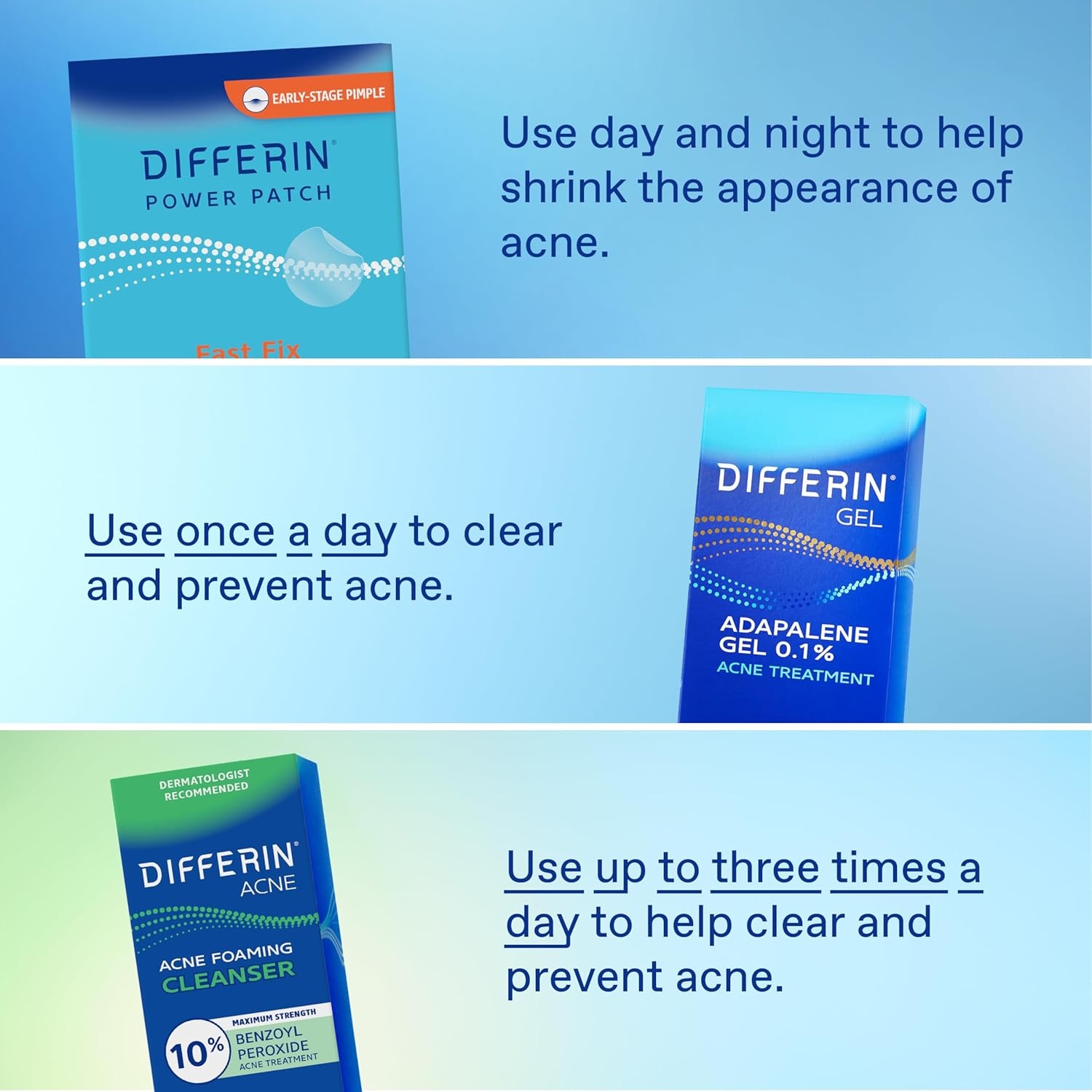 Differin Acne Patches, Pimple Patches for Acne Prone Skin, Formulated with Salicylic Acid and Centella, Fast Triple Action Power Patch for Day & Night, Dermatologist Tested, 36 Count(36 Count (Pack of 1))