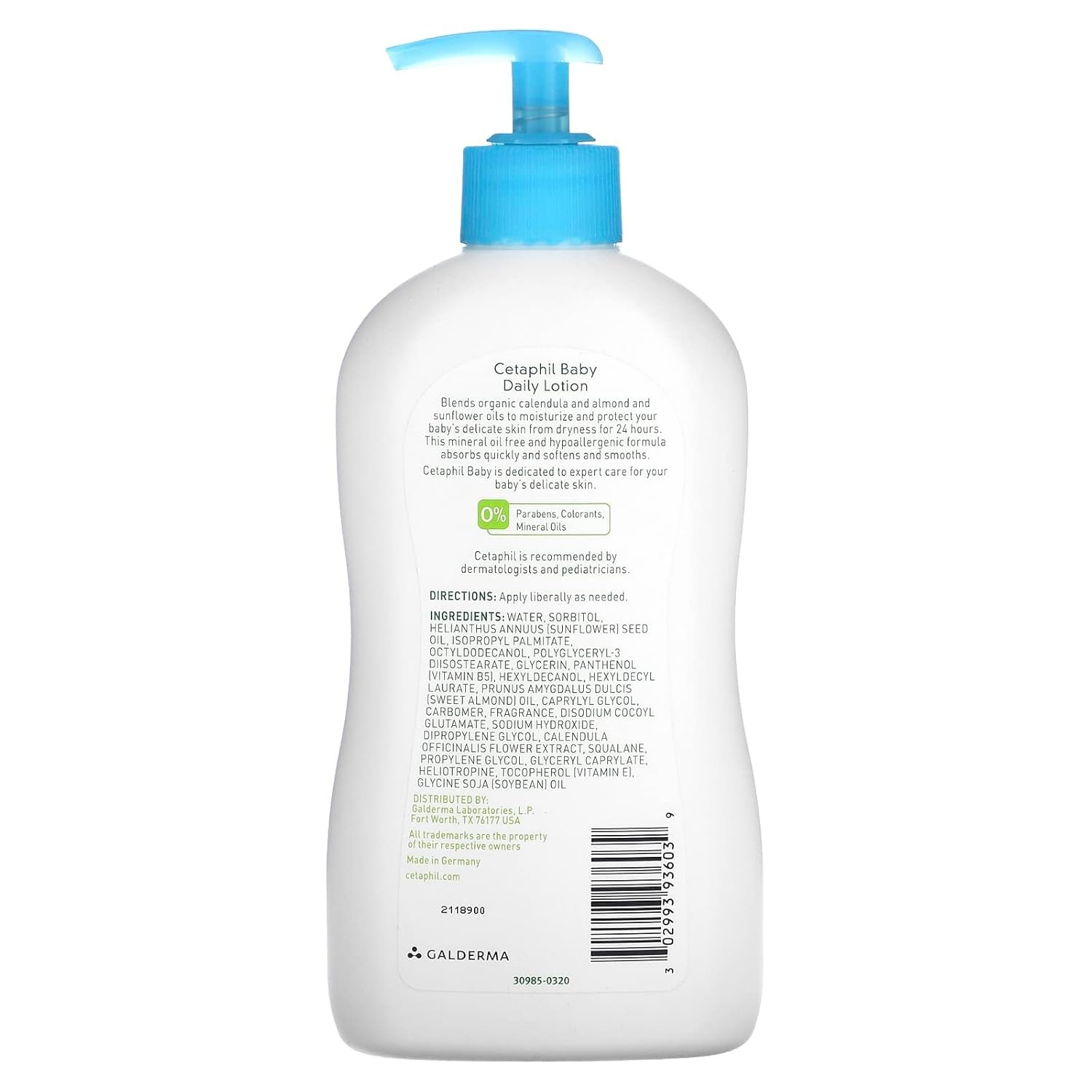 Cetaphil Baby Daily Lotion, Organic Calendula, Sensitive Skin, 13.5 fl oz(13.5 Ounce (Pack of 2))