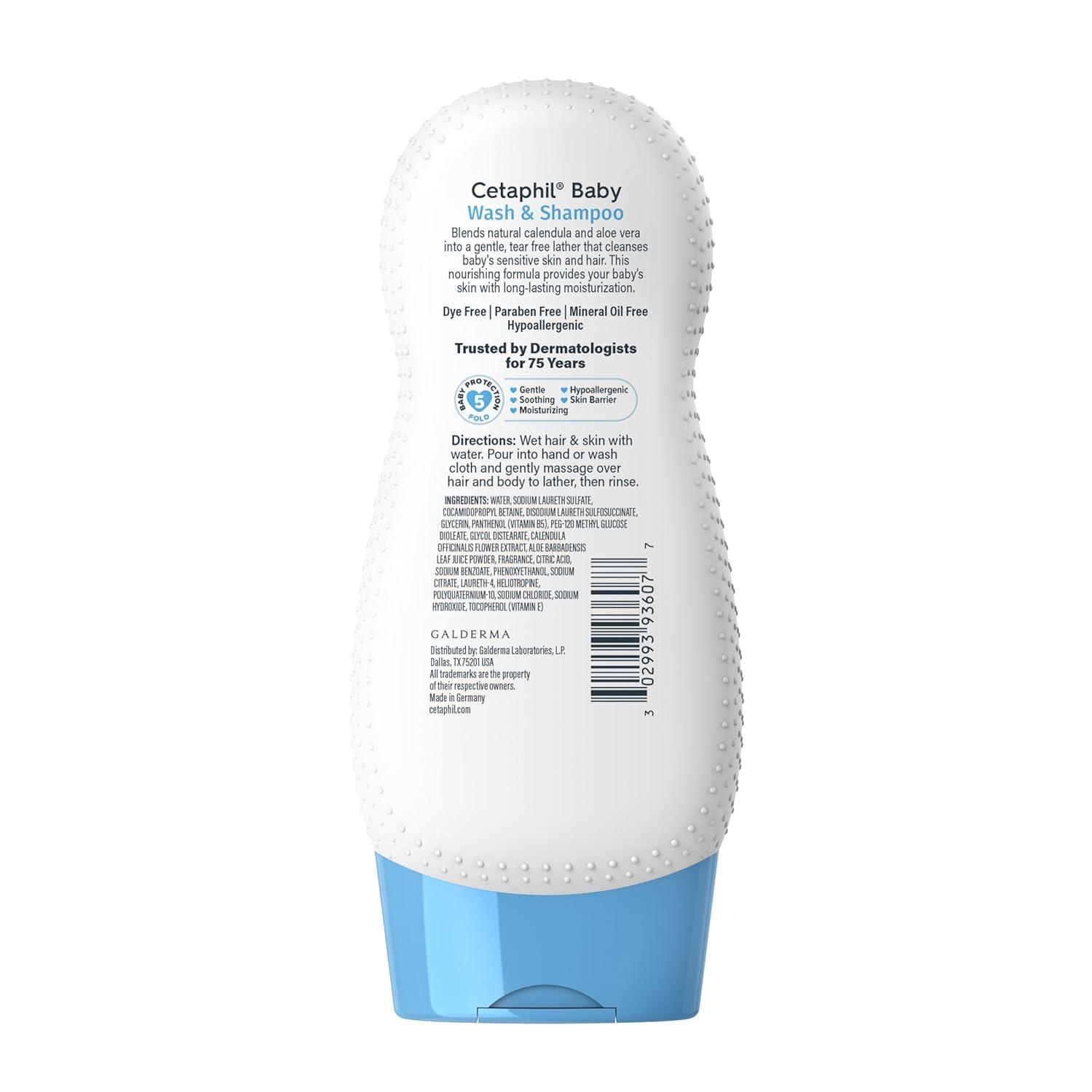 Baby Wash & Shampoo ,Tear Free, Paraben, Colorant and Mineral Oil Free, 13.5 Fl. Oz (Packaging May Vary)(NEW 7.8oz  Wash & Shampoo)