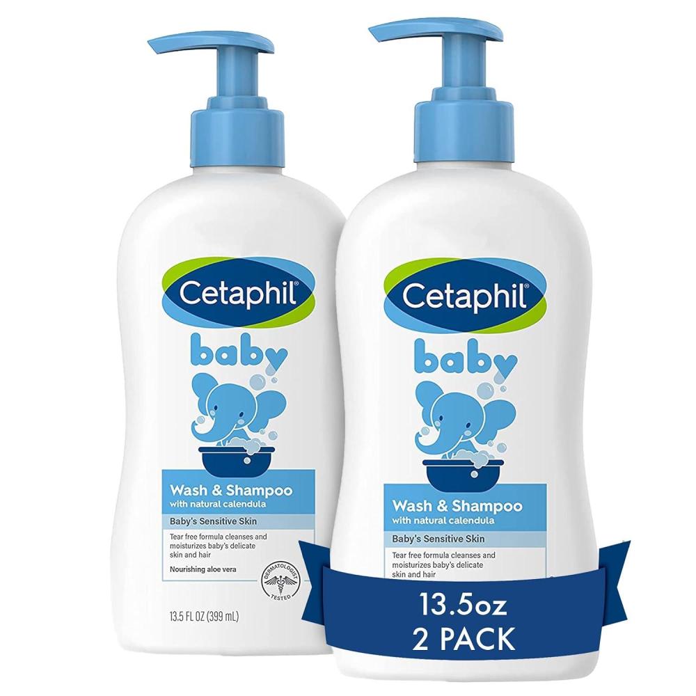Baby Wash & Shampoo ,Tear Free, Paraben, Colorant and Mineral Oil Free, 13.5 Fl. Oz (Packaging May Vary)(NEW 2 Pack  Wash & Shampoo)