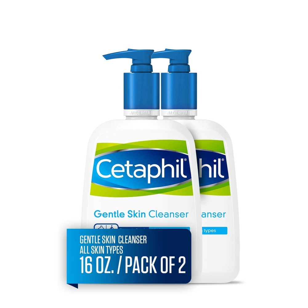 Cetaphil Oil Free Gentle Foaming Cleanser For Dry to Normal, Sensitive Skin, 8oz Pack of 2, Made with Glycerin and Vitamins B5 and E, Dermatologist Tested, Hypoallergenic, Soap and Fragrance Free(OLD 16oz  Pack of 2)