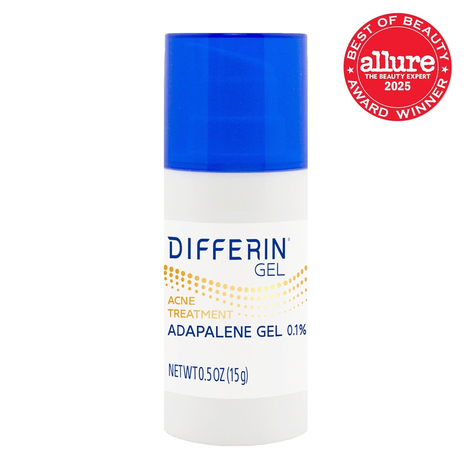 Differin Acne Treatment Gel, 30 Day Supply, Retinoid Treatment for Face with 0.1% Adapalene, Gentle Skin Care for Acne Prone Sensitive Skin, 15g Pump (Packaging May Vary)(15g (30 Day Supply))